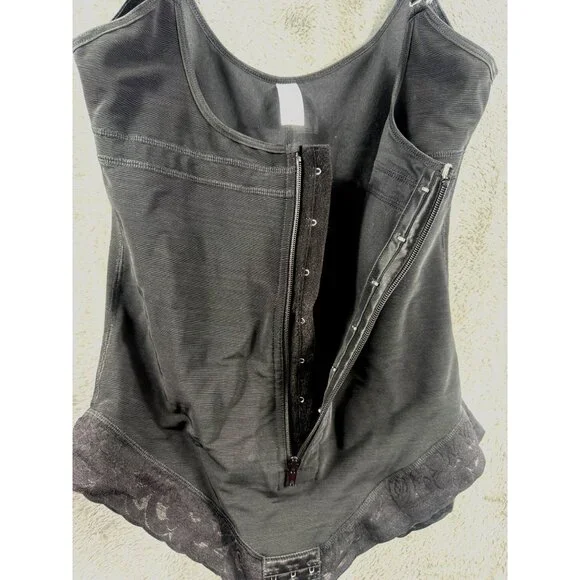 Shapermx Womens Tummy Control Bodysuit Shapewear Adjustable Straps Black XL - Picture 2 of 13